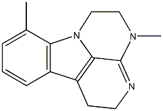 2,3,5,6-Tetrahydro-3,10-dimethyl-1H-3,4,10b-triazafluoranthene Struktur