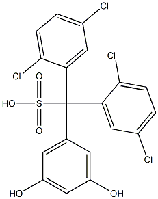 Bis(2,5-dichlorophenyl)(3,5-dihydroxyphenyl)methanesulfonic acid Struktur