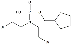 N,N-Bis(2-bromoethyl)amidophosphoric acid hydrogen (cyclopentylmethyl) ester Struktur