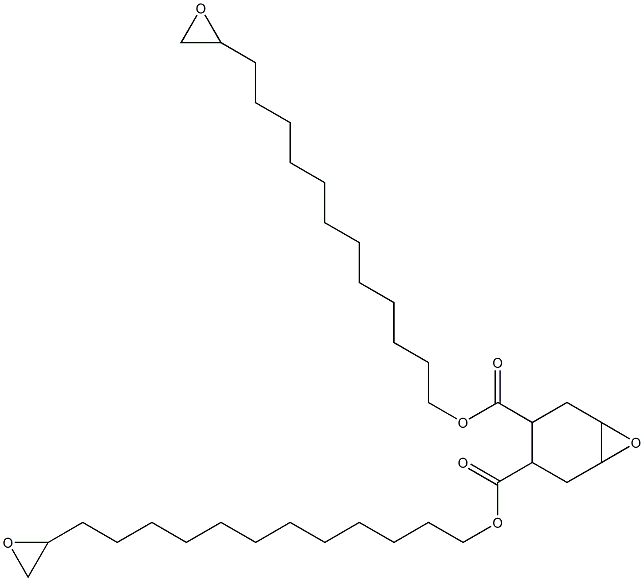 7-Oxabicyclo[4.1.0]heptane-3,4-dicarboxylic acid bis(13,14-epoxytetradecan-1-yl) ester Struktur