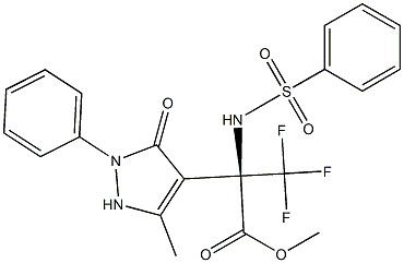 Methyl 3,3,3-trifluoro-2-(5-methyl-3-oxo-2-phenyl-2,3-dihydro-1H-pyrazol-4-yl)-N-(phenylsulfonyl)alaninate Struktur