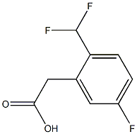 BENZENEACETIC ACID, 2-(DIFLUOROMETHYL)-5-FLUORO- Struktur