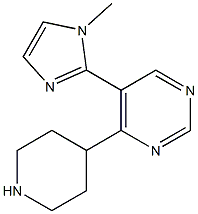 5-(1-methyl-1H-imidazol-2-yl)-4-piperidin-4-yl-pyrimidine Struktur