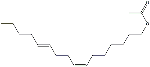 (Z,E)-7,11-Hexadecadienyl acetate Struktur