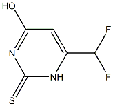 4-Hydroxy-2-thio-6-(difluoromethyl)pyrimidine Struktur