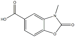 3-Methyl-2-oxo-2,3-dihydro-benzooxazole-5-carboxylic acid Struktur