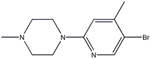 1-(5-Bromo-4-methyl-2-pyridinyl)-4-methylpiperazine Struktur