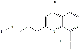 4-Bromo-8-trifluoromethyl-2-propylquinoline hydrobromide Struktur