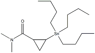 N,N-Dimethyl-2-(tributylstannyl)cyclopropanecarboxamide Struktur