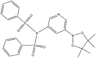 N-(phenylsulfonyl)-N-(5-(4,4,5,5-tetramethyl-1,3,2-dioxaborolan-2-yl)pyridin-3-yl)benzenesulfonamide Struktur