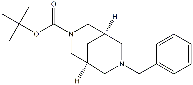 (1R,5S)-tert-butyl7-benzyl-3,7-diazabicyclo[3.3.1]nonane-3-carboxylate Struktur