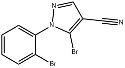 5-bromo-1-(2-bromophenyl)-1H-pyrazole-4-carbonitrile Struktur