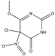 5-chloro-6-methoxy-5-nitro-dihydro-pyrimidine-2,4-dione Struktur