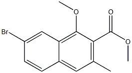 methyl 7-bromo-1-methoxy-3-methyl-2-naphthoate Struktur