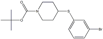 4-(3-Bromo-phenylsulfanyl)-piperidine-1-carboxylic acid tert-butyl ester Struktur