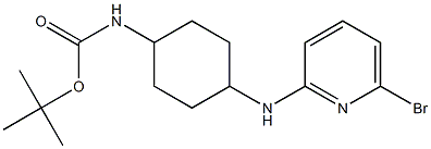 [4-(6-Bromo-pyridin-2-ylamino)-cyclohexyl]-carbamic acid tert-butyl ester Struktur