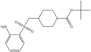 4-(2-Amino-benzenesulfonylmethyl)-piperidine-1-carboxylic acid tert-butyl ester Struktur