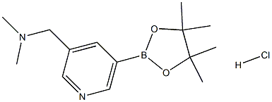 N,N-dimethyl-1-(5-(4,4,5,5-tetramethyl-1,3,2-dioxaborolan-2-yl)pyridin-3-yl)methanamine hydrochloride Struktur