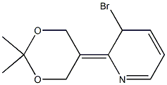 3-bromo-2-(2,2-dimethyl-1,3-dioxan-5-ylidene)-2,3-dihydropyridine Struktur