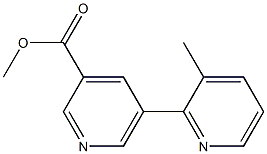 methyl 5-(3-methylpyridin-2-yl)pyridine-3-carboxylate Struktur