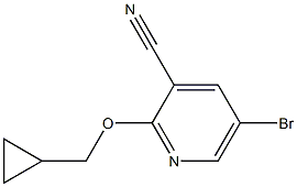 5-bromo-2-(cyclopropylmethoxy)pyridine-3-carbonitrile Struktur