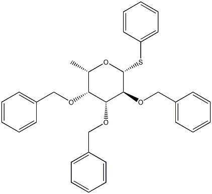 Phenyl 2,3,4-tri-O-benzyl-b-L-thiofucopyranose Struktur