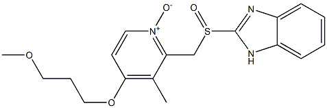 2-(((1H-benzo[d]imidazol-2-yl)sulfinyl)methyl)-4-(3-methoxypropoxy)-3-methylpyridine 1-oxide Struktur