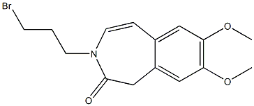 3-(3-bromopropyl)-7,8-dimethoxy-1,3-dihydro-2H-benzo[d]azepin-2-one Struktur