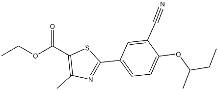 ethyl 2-(4-(sec-butoxy)-3-cyanophenyl)-4-methylthiazole-5-
carboxylate Struktur