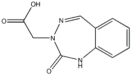 (2-Oxo-1,2-dihydro-benzo[e][1,2,4]triazepin-3-yl)-acetic acid Struktur