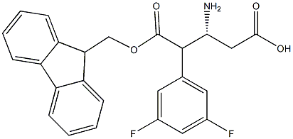 Fmoc-(R)-3-Amino-4-(3,5-difluoro-phenyl)-butyric acid Struktur