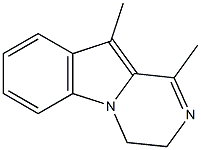 1,10-dimethyl-3,4-dihydropyrazino[1,2-a]indole Struktur