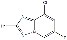 2-Bromo-8-chloro-6-fluoro-[1,2,4]triazolo[1,5-a]pyridine Struktur