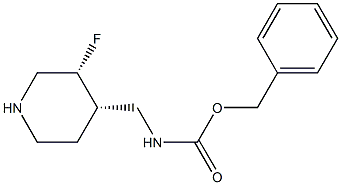 benzyl (((3R,4S)-3-fluoropiperidin-4-yl)methyl)carbamate Struktur