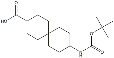 9-((tert-butoxycarbonyl)amino)spiro[5.5]undecane-3-carboxylic acid Struktur