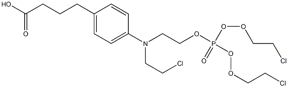 4-(4-((2-((Bis(2-chloroethoxy)phosphoryl)oxy)ethyl)(2-chloroethyl)amino)phenyl)butanoic Acid Struktur