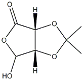 (3aR,6aS)-Dihydro-6-hydroxy-2,2-dimethyl-furo[3,4-d]-1,3-dioxol-4(3aH)-one Struktur