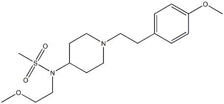 N-(2-METHOXYETHYL)-N-(1-[2-(4-METHOXYPHENYL)ETHYL]PIPERIDIN-4-YL)METHANESULFONAMIDE Struktur