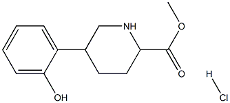 METHYL 5-(2-HYDROXYPHENYL)PIPERIDINE-2-CARBOXYLATE HYDROCHLORIDE Struktur