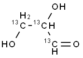 DL-Glyceraldehyde-1,2,3-13C3 Struktur