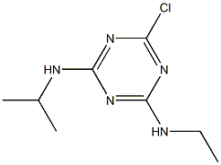 2-chloro-4-ethylamino-6-isopropylamino-1,3,5-triazine Struktur