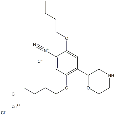 2,5-Dibutoxy-4-morpholinylbenzene diazonium zinc chloride Struktur