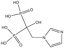 1-hydroxy-2-(1H-imidazol-1-yl)ethane-1,1-bisphosphonic acid Struktur