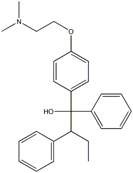 1-[4-(2-dimethylaminoethoxy)phenyl]-1,2-diphenyl-1-butanol Struktur