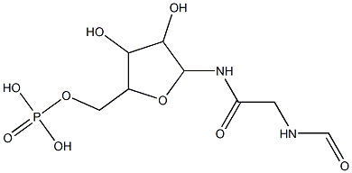 [5-(2-formylaminoacetyl)amino-3,4-dihydroxy-oxolan-2-yl]methoxyphosphonic acid Struktur