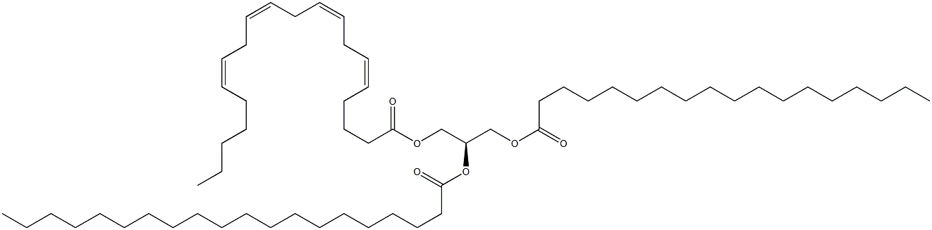 1-octadecanoyl-2-eicosanoyl-3-(5Z,8Z,11Z,14Z-eicosatetraenoyl)-sn-glycerol Struktur