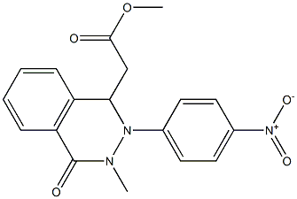 [3-Methyl-2-(4-nitro-phenyl)-4-oxo-1,2,3,4-tetrahydro-phthalazin-1-yl] -acetic acid, methyl ester Struktur