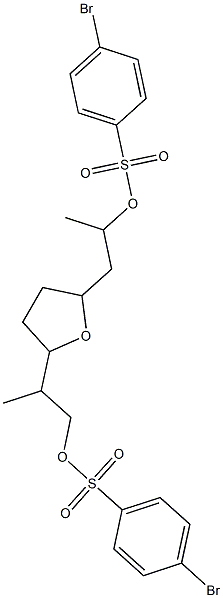 2-[5-(2-([(4-Bromophenyl)sulfonyl]oxy)propyl)tetrahydro-2-furanyl]prop yl 4-bromobenzenesulfonate Struktur