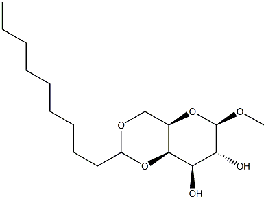 beta-D-Galactopyranoside, 4,6-O-decylidene-methyl- Struktur