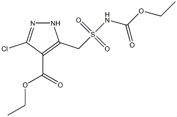 ETHYL 3-CHLORO-5-ETHOXYCARBONYLAMINOSULFONYL-METHYLPYRAZOLYL-4-CARBOXYLATE Struktur